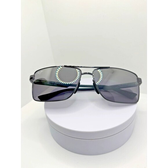 Maui Jim Other - Maui Jim Piha Polarized Sunglasses DSB621-02 Silver Black Gunmetal MSRP $429